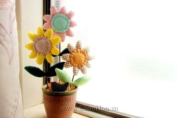 Handmade chậu hoa đẹp ấn tượng cho phòng ngủ